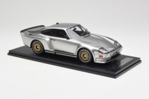 Porsche 911 930 Almeras Biturbo 3.3 Sidabrinis Kess 1:18 KE18005B Derva - nuotrauka 4 iš 6