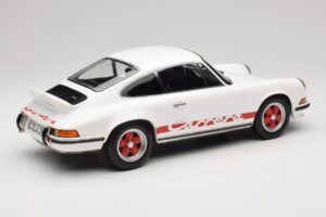 Porsche 911 Carrera RS 2.7 Grand Prix White With Red Norev 1:12 127514 Metalas - nuotrauka 2 iš 6