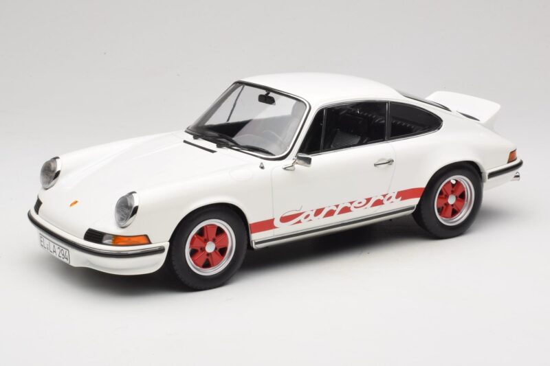 Porsche 911 Carrera RS 2.7 Grand Prix White With Red Norev 1:12 127514 Metalas