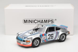 Porsche 911 Carrera RSR Group 4 GT #26 Martini Racing H. Muller / G. van Lennep GT Class Winner 1000 km Dijon 1973 Minichamps - nuotrauka 6 iš 6