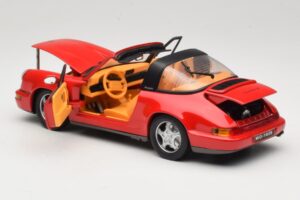 Porsche 911 Carrera Targa Raudonas Anson 1:18 3054 Metalas - nuotrauka 5 iš 8