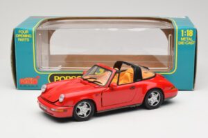 Porsche 911 Carrera Targa Raudonas Anson 1:18 3054 Metalas - nuotrauka 8 iš 8