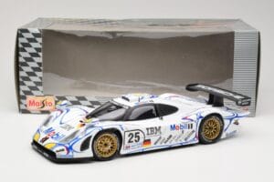 Porsche 911 GT1 #25 Porsche AG U. Alzen / J. Muller / B. Wollek 24 Hours of Le Mans 1998 Maisto 1:18 56052 Metalas - nuotrauka 8 iš 8