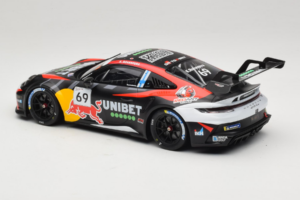 Porsche 911 GT3 Cup 992 #69 K. Rovanpera Zolder GP 2024 IXO 1:18 18RMC226 Metalas - nuotrauka 5 iš 6