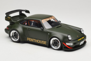 Porsche 911 RWB Penthouse Kaki Green GT Spirit 1:18 GT559 Derva - nuotrauka 4 iš 6