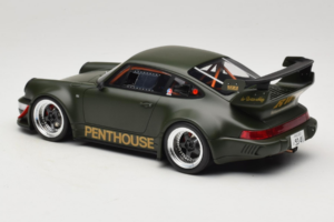 Porsche 911 RWB Penthouse Kaki Green GT Spirit 1:18 GT559 Derva - nuotrauka 5 iš 6