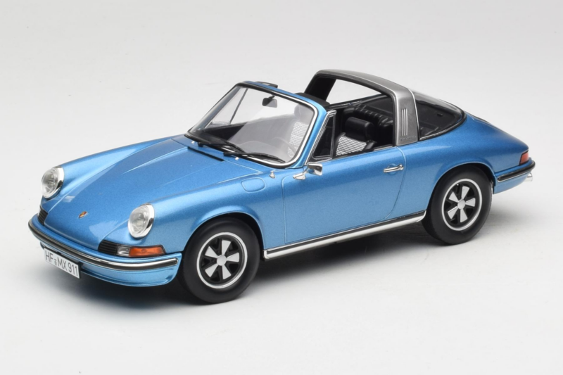 Porsche 911 S Targa Blue Metallic Norev 1:18 187646 Metalas