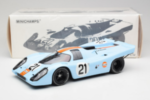 Porsche 917K Gulf #21 P. Rodriguez / L. Kinnunen J.W. Automotive Engineering 24 Hours of Le Mans 1970 Minichamps 1:12 1237066 - nuotrauka 6 iš 6