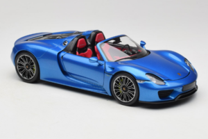 Porsche 918 Spyder Blue Metallic Minichamps 1:18 110062432 Metalas - nuotrauka 6 iš 8