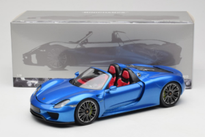 Porsche 918 Spyder Blue Metallic Minichamps 1:18 110062432 Metalas - nuotrauka 8 iš 8
