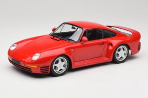 Porsche 959 Guards Raudonas Minichamps 1:18 155066200 Metalas