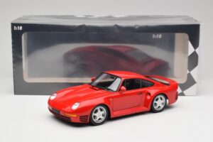 Porsche 959 Guards Raudonas Minichamps 1:18 155066200 Metalas - nuotrauka 6 iš 6