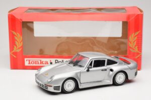 Porsche 959 Sidabrinis Tonka 1:18 2221 Metalas - nuotrauka 8 iš 8