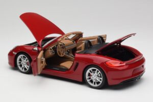 Porsche Boxster 981 S Guards Raudonas Minichamps 1:18 110062031 Metalas - nuotrauka 5 iš 8