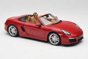 Porsche Boxster 981 S Guards Raudonas Minichamps 1:18 110062031 Metalas - nuotrauka 6 iš 8