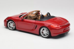 Porsche Boxster 981 S Guards Raudonas Minichamps 1:18 110062031 Metalas - nuotrauka 7 iš 8