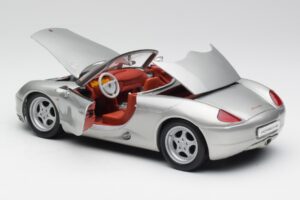 Porsche Boxster 986 Sidabrinis Maisto 1:18 37800-M3 Metalas - nuotrauka 5 iš 8