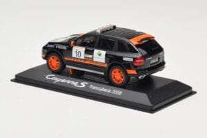 Porsche Cayenne 955 S Transsyberia #10 Juodas Oranžinis 2008 Minichamps 1:43 WAP02001819 Metalas - nuotrauka 3 iš 4