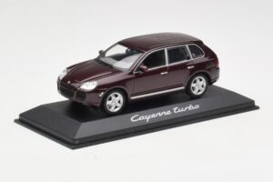 Porsche Cayenne 955 Turbo Tamsiai Raudonas Minichamps 1:43 WAPC2000113 Metalas - nuotrauka 2 iš 4