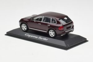 Porsche Cayenne 955 Turbo Tamsiai Raudonas Minichamps 1:43 WAPC2000113 Metalas - nuotrauka 3 iš 4