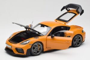 Porsche Cayman GT4 RS 982 Weissach Package Bahama Yellow Norev 1:18 187252 Metalas - nuotrauka 2 iš 8