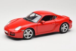 Porsche Cayman S 987.2 Raudonas Maisto 1:18 31122 Metalas