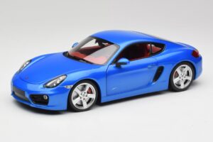 Porsche Cayman 981 S Aqua Mėlyna Metalinis Minichamps 1:18 110062221 Metalas