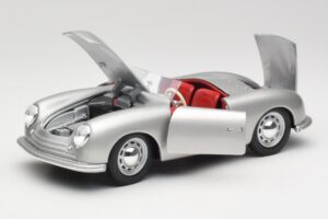 Porsche No. 1 356 Roadster Fish Sidabrinis Maisto 1:18 31853 Metalas - nuotrauka 2 iš 8