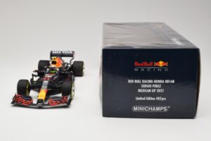 Red Bull Racing Honda RB16B #11 S. Perez Mexican GP 2021 Minichamps 1:18 110211911 Metalas - nuotrauka 6 iš 6