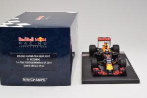 Red Bull RB12 Tag Heuer #3 D. Ricciardo Red Bull Racing 1st Pole Monaco Grand Prix 2016 Minichamps 1:18 117160103 Derva - nuotrauka 6 iš 7
