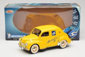 Renault 4CV Michelin Yellow Solido 1:18 82002 Metalas - nuotrauka 6 iš 6