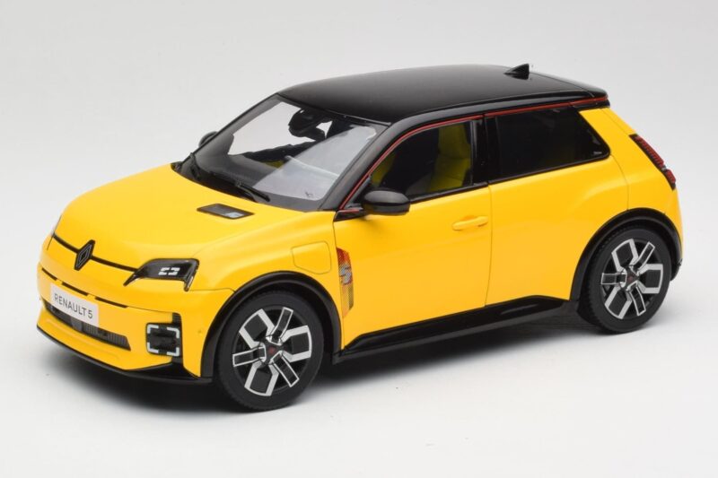 Renault 5 E-Tech Pop Geltonas & Juodas Norev 1:18 185500 Metalas