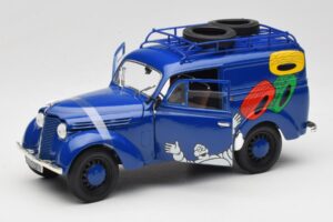 Renault Juvaquatre Michelin Blue Solido 1:18 82008 Metalas - nuotrauka 2 iš 8