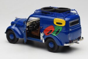 Renault Juvaquatre Michelin Blue Solido 1:18 82008 Metalas - nuotrauka 7 iš 8