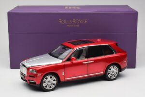 Rolls-Royce Cullinan Raudonas Su Shadow Wheels OEM 1:18 028-18A Metalas - nuotrauka 8 iš 8