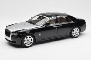 Rolls-Royce Ghost Juodas & Sidabrinis Kyosho 1:18 008802BKS2 Metalas