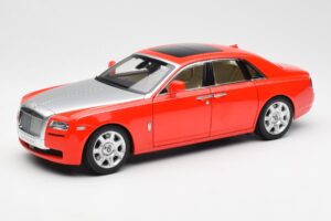 Rolls-Royce Ghost Raudonas & Sidabrinis Kyosho 1:18 008802RS Metalas