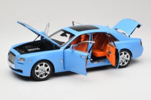 Rolls-Royce Ghost Series I Šviesiai Mėlynas Kyosho 1:18 08802LB Metalas - nuotrauka 2 iš 8