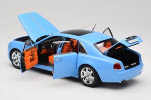 Rolls-Royce Ghost Series I Šviesiai Mėlynas Kyosho 1:18 08802LB Metalas - nuotrauka 5 iš 8