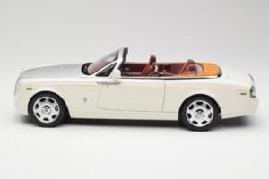 Rolls-Royce Phantom Drophead Coupe English Baltas Kyosho 1:18 08871EW2 Metalas - nuotrauka 6 iš 10