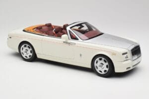 Rolls-Royce Phantom Drophead Coupe English Baltas Kyosho 1:18 08871EW2 Metalas - nuotrauka 8 iš 10