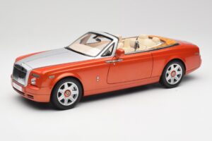 Rolls-Royce Phantom Drophead Coupe Mandarin Oranžinis Kyosho 1:18 08871P Metalas