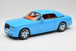 Rolls-Royce Phantom Drophead Coupe Powder Mėlynas Kyosho 1:18 08871BL Metalas - nuotrauka 3 iš 10