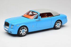 Rolls-Royce Phantom Drophead Coupe Powder Mėlynas Kyosho 1:18 08871BL Metalas - nuotrauka 4 iš 10