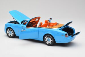 Rolls-Royce Phantom Drophead Coupe Powder Mėlynas Kyosho 1:18 08871BL Metalas - nuotrauka 7 iš 10