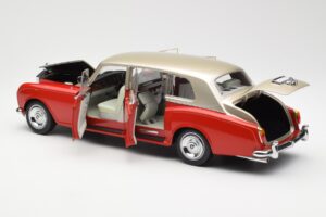 Rolls-Royce Phantom VI Raudonas Šviesiai Smėlinis Kyosho 1:18 08905RLB Metalas - nuotrauka 5 iš 8
