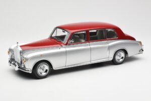 Rolls-Royce Phantom VI Sidabras Raudonas Kyosho 1:18 08905SR Metalas