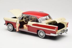 Simca Chambord Raudonas & Dramblio Kaulo Norev 1:18 185721 Metalas - nuotrauka 5 iš 8