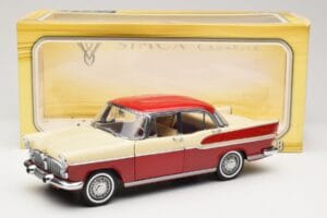 Simca Chambord Raudonas & Dramblio Kaulo Norev 1:18 185721 Metalas - nuotrauka 8 iš 8