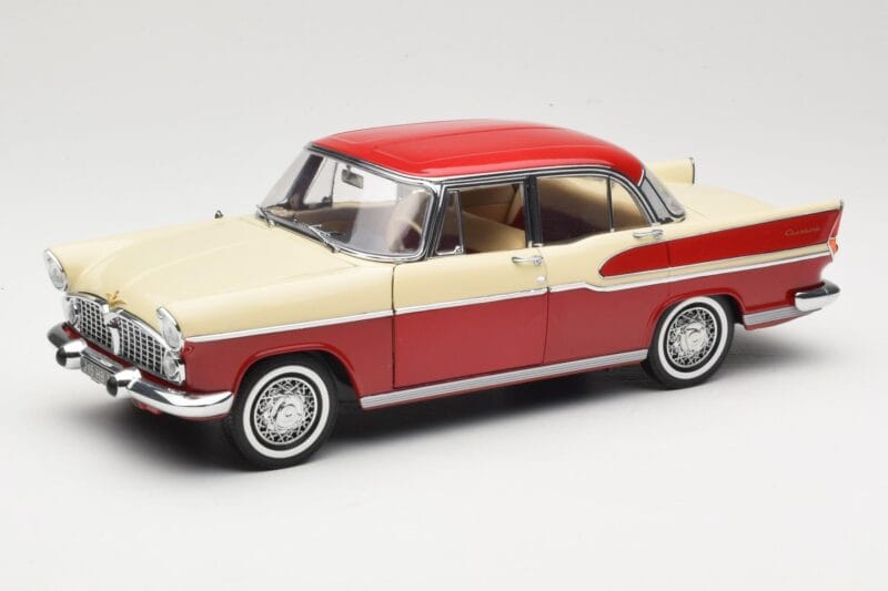 Simca Chambord Raudonas & Dramblio Kaulo Norev 1:18 185721 Metalas